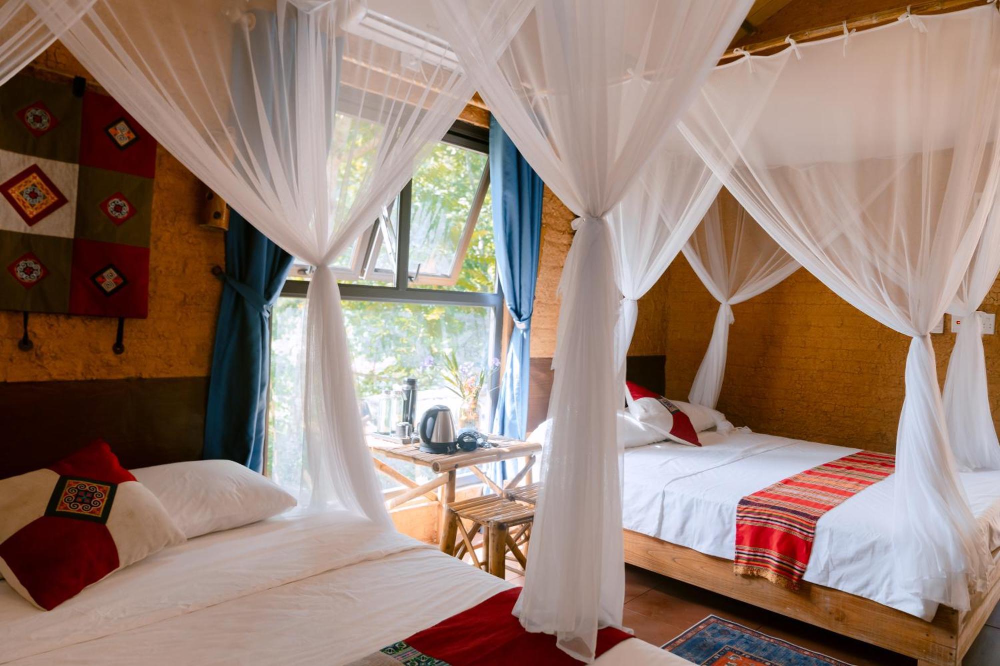 Pu Luong Homestay & Tours Huong Ba Thuoc Esterno foto