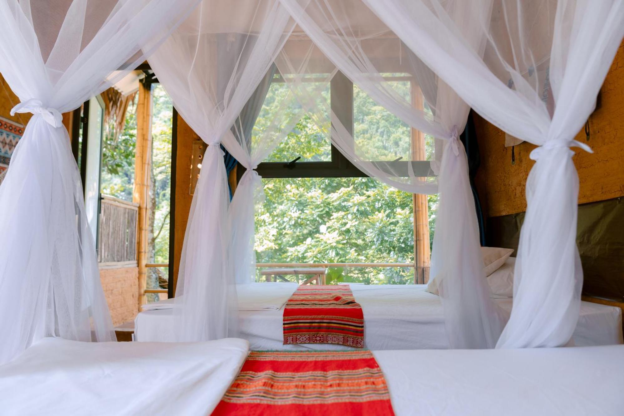 Pu Luong Homestay & Tours Huong Ba Thuoc Esterno foto