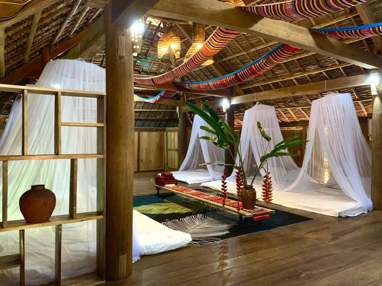 Pu Luong Homestay & Tours Huong Ba Thuoc Esterno foto